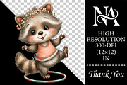 Quirky Raccoon Trash Summer Graphic, an Illustration by RobertsArt (Thumbnail 5 of 6)