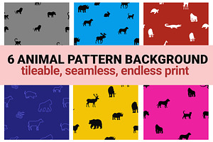 Animals tileable pattern backgrounds