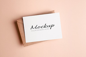 Invitation or greeting card mockup