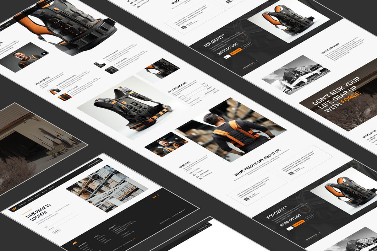 ForgeFit -Ecom Website Template, an UI Kit Template by EGO Creative Innovations (Photo 4 of 5)