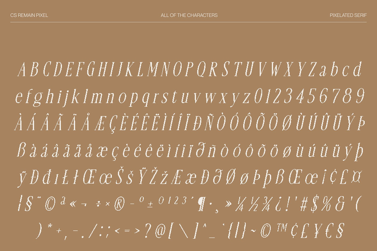 CS Remain Pixel, a Serif Font by Craft Supply Co. (Photo 8 of 8)