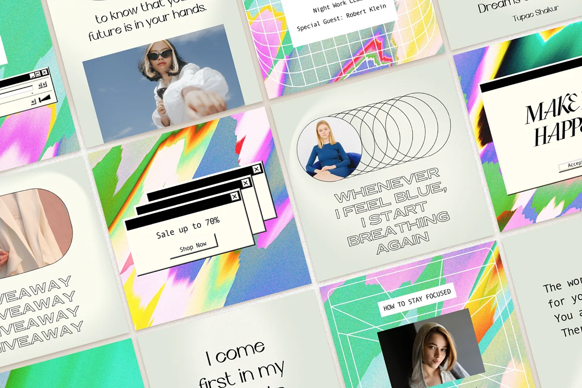 Instagram Retro Templates Bundle, a Social Media Template by Bonumo (Photo 10 of 14)