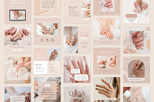 Nail Salon Instagram Template CANVA