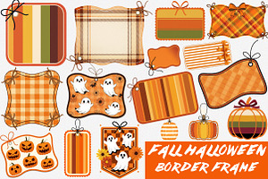 Coquette Fall Halloween Border Frame, an Illustration by SinaCreation