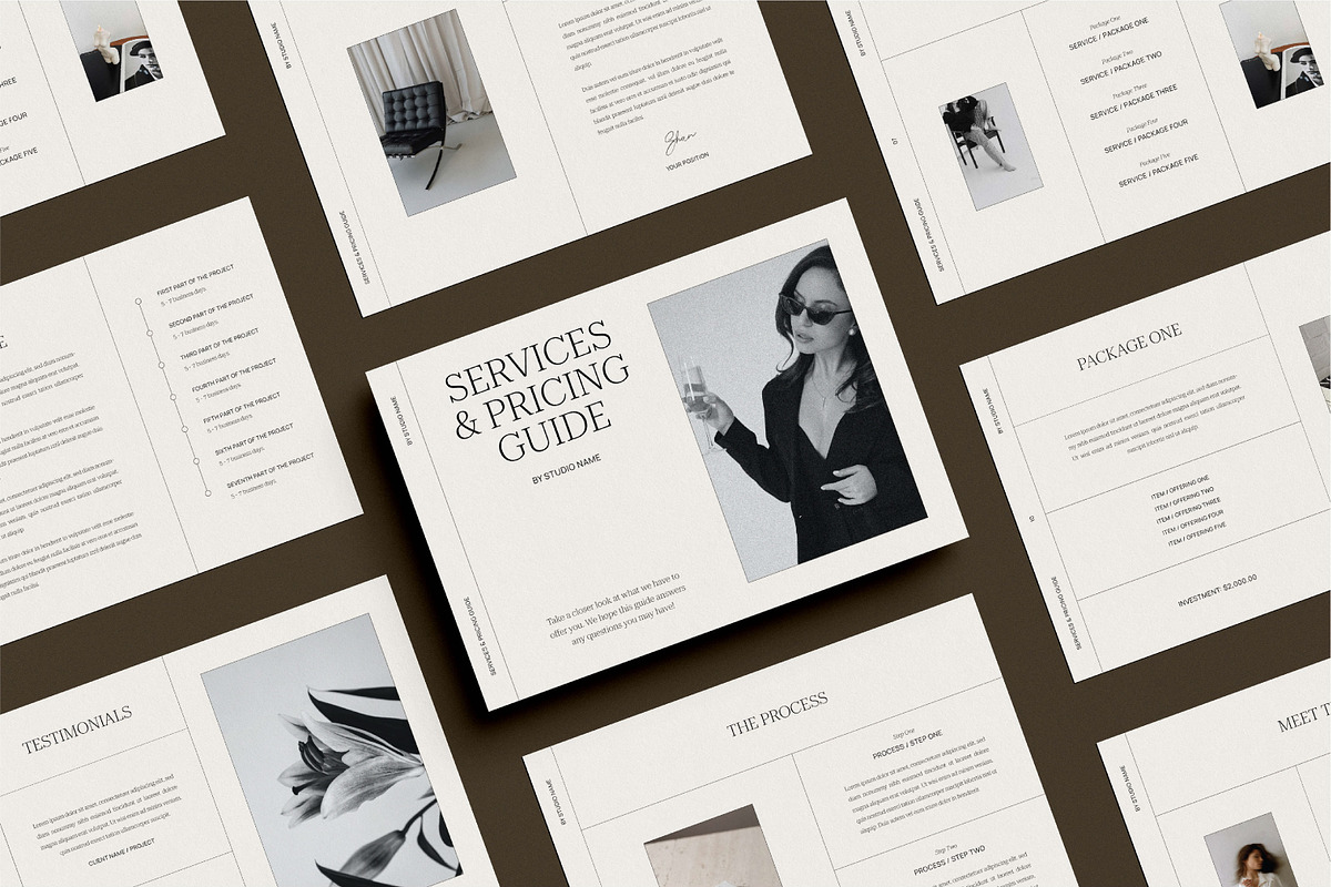 Services and Pricing Guide Template, a Presentation Template by Wild Theory (Photo 1 of 12)