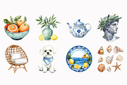 Watercolor Sicilian Summer Clipart, an Illustration by Design Market (Thumbnail 5 of 5)