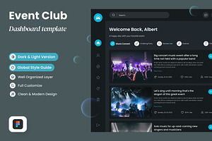 Findfest - Event Club Dashboard, an UI Kit Template by SLAB! Design