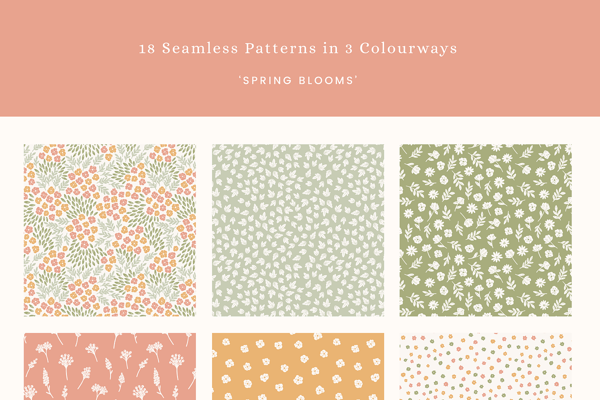 Meadow Flower Repeat Patterns, a Pattern Graphic by Emma Webb Studio (Photo 3 of 10)