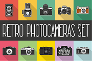 Set of retro photocameras and stuff, a Decorative Illustration by pixelwerk (Thumbnail 1 of 3)