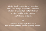 Kinsley - Modern Elegant Sans Serif, a Sans Serif Font by Zafara Studios (Thumbnail 7 of 8)
