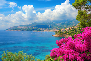 French Riviera seafront landscape, a Photo by Pavel_design