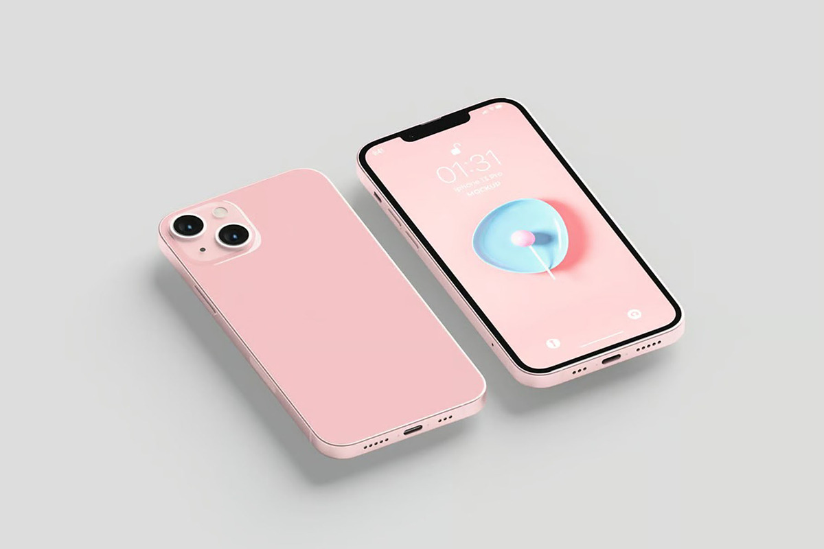 iPhone 13 Mockup, an iPhone Mockup by Se٧enStudio (Photo 2 of 3)