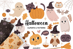Halloween clipart & patterns