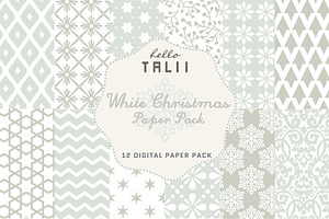 White Christmas Paper Pack