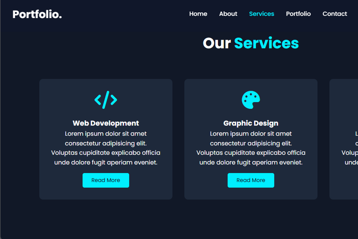 Modern Portfolio Website, a Landing Page Template by StevenIMANZI (Photo 4 of 6)