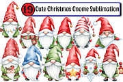 Cute Christmas Gnome Sublimation, an Illustration by Design Market (Thumbnail 1 of 3)