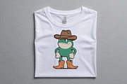Vintage Cowboy Frog Machine Design, an Illustration by Purpose Ekbal (Thumbnail 3 of 3)