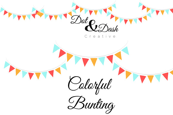 Colorful Bunting - Vector preview 3