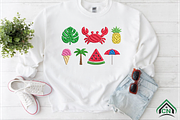 Summer Beach Icons Embroidery Design, an Icon by Craft Nest (Thumbnail 5 of 6)