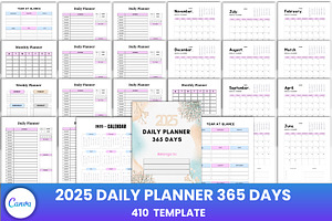 2025 Daily Planner 365 Days