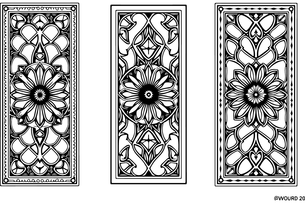 Ornate Stair Riser Designs Pack, an Object Graphic by Designer_Momina (Photo 3 of 5)
