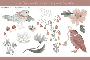 WOODLAND WHIMSY CLIPART BUNDLE DH