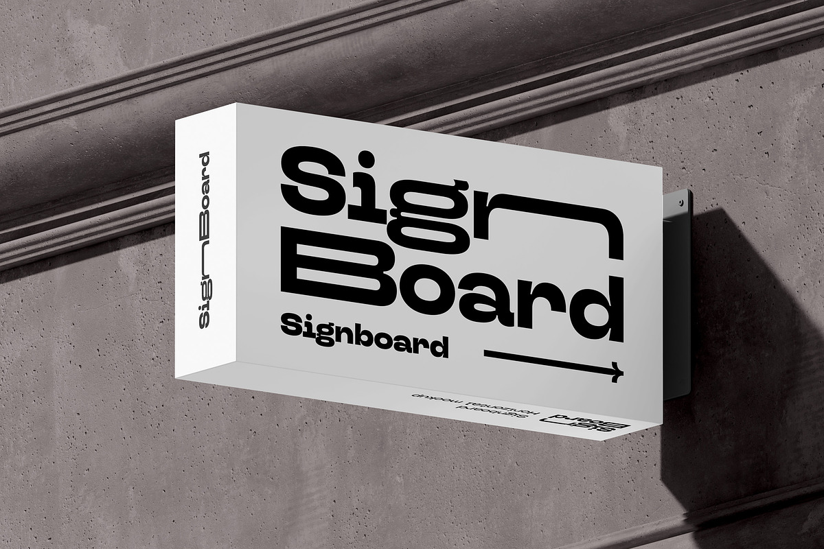 Signboard Horizontal Mock-up, an Advertising Mockup by Yogurt86 (Photo 10 of 13)