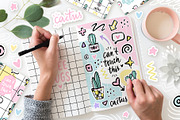 Cacti set. Vector cactus., a Decorative Illustration by Yana Lesiuk (Thumbnail 1 of 5)