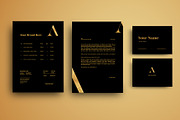 GOLD STATIONERY TEMPLATE, a Stationery Template by Meknya (Thumbnail 1 of 4)