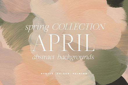 April Painted Abstract Backgrounds, a Texture Graphic by Basia Stryjecka