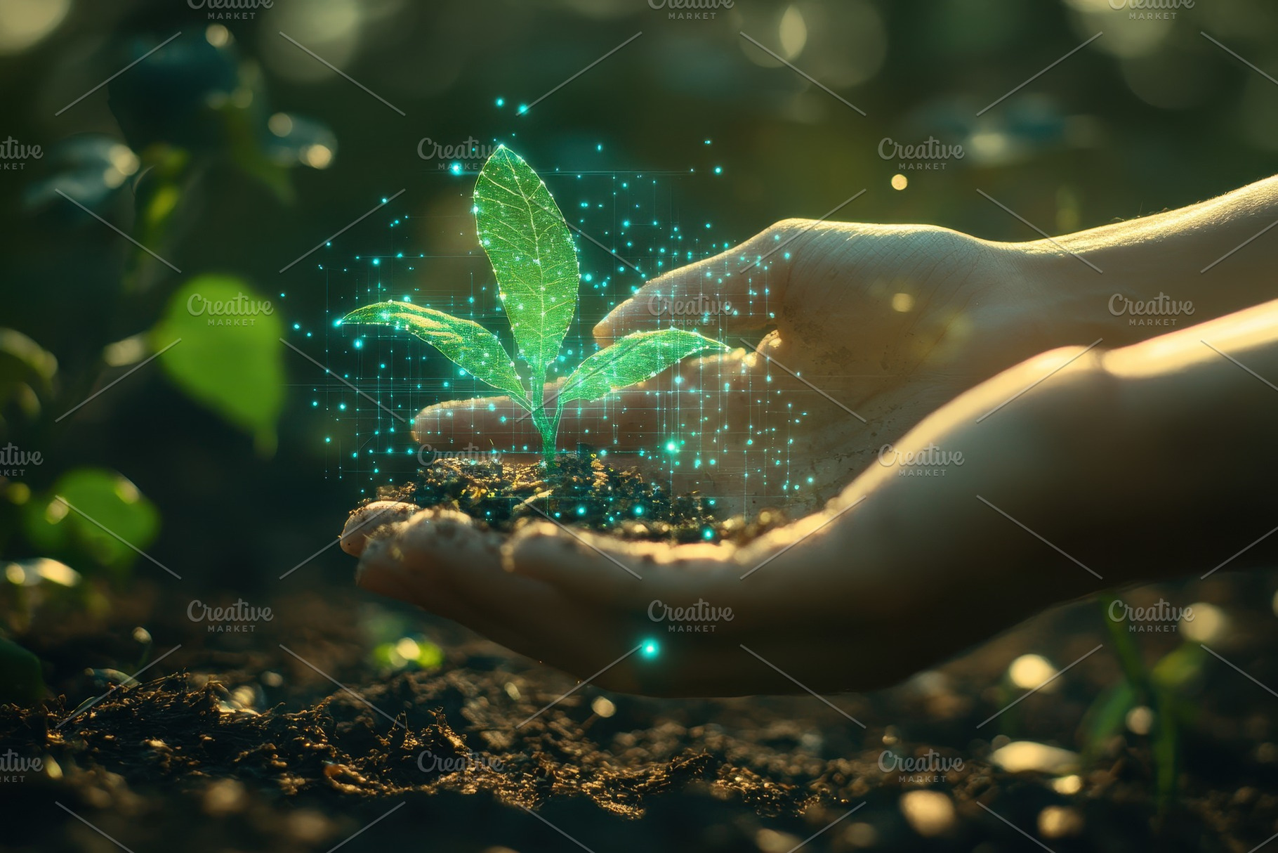 Nature and technology combine, a Photo by Pavel_design