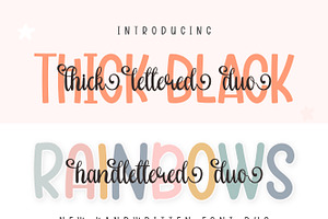 Thick lettered duo, a Handwritten Font by Mini_World