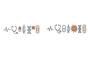 Medical symbols illustrate, a Healthcare Illustration by ZinetroN