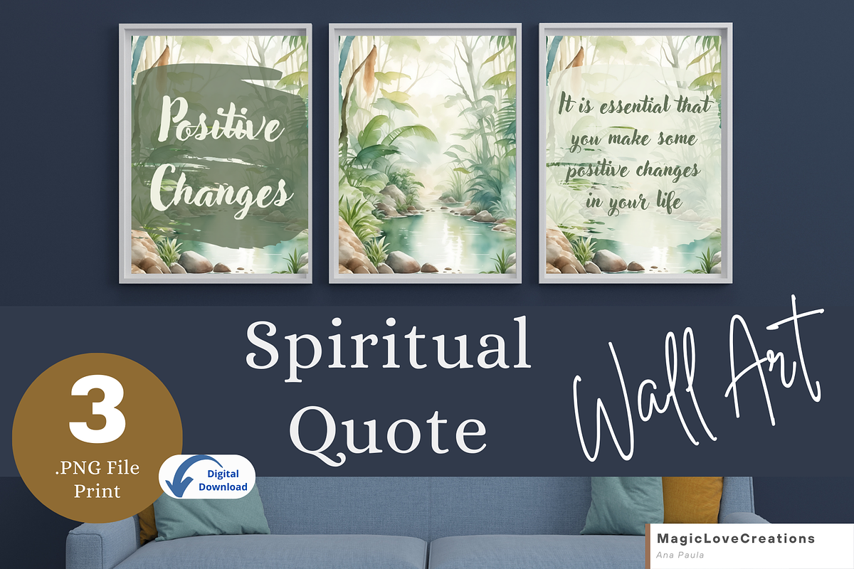 Spiritual Positive Quote Print Wall, a Poster Template by MagicLove Creations (Photo 1 of 7)
