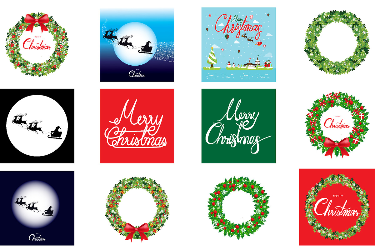 Christmas Vector Set, an Illustration by Noree (Photo 1 of 13)