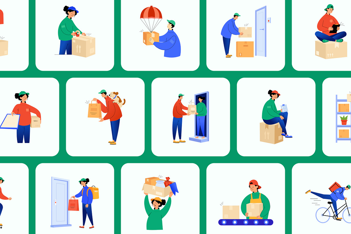 45 Animated Delivery Illustrations, a Transportation Illustration by Vectors Market (Photo 3 of 4)