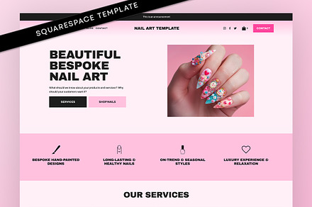 Nail Art Squarespace Template