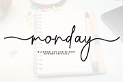 Monday | Script Font, a Handwritten Font by Scratchones (Thumbnail 1 of 9)