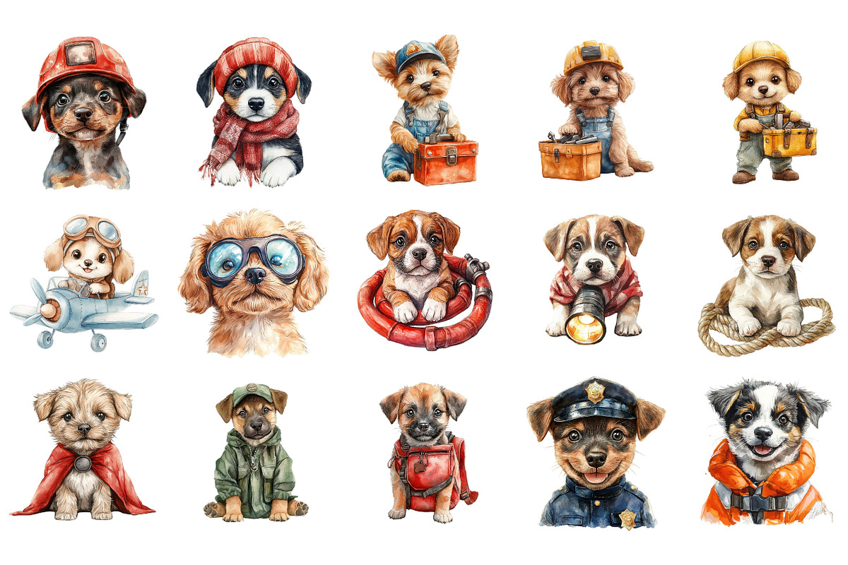 Paw Patrol Clipart Bundle, an Illustration by Designking (Photo 3 of 5)