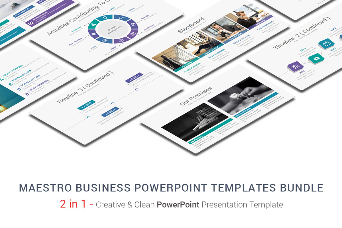Maestro Business PowerPoint Bundle, a Presentation Template by OceanArt (Photo 1 of 102)