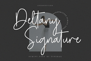 Deltany Signature Script Font