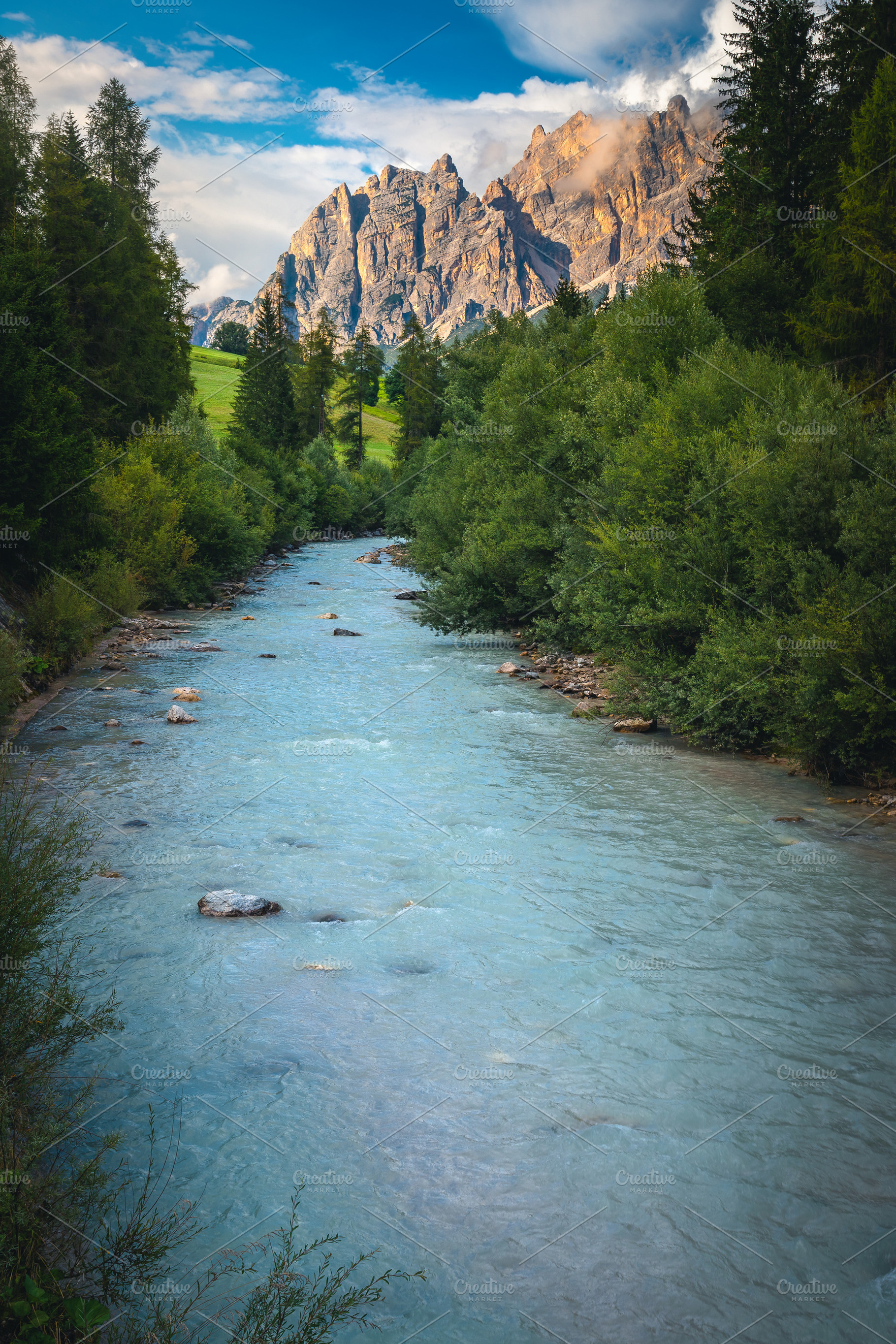 Boite river and beautiful mountains, a Nature Photo by Alpine Dreams
