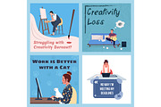 Anxiety from job vector cards, a Card Template by IMG visuals characters (Thumbnail 1 of 5)