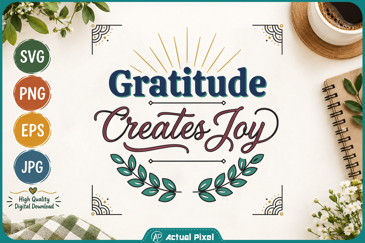 Gratitude Quotes Bundle, a Decorative Illustration by Actual Pixel (Photo 10 of 22)