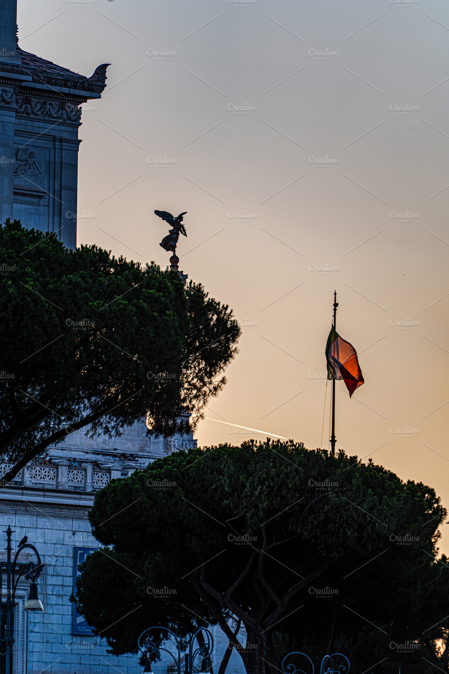 Vittoriano Monument in the sunset time, an Architecture Photo by Anna Bogush