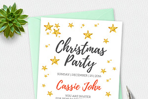 Christmas Party Invitation Card, an Invitation Template by graphicforest