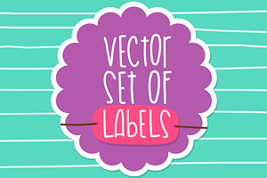 Vector set of labels
