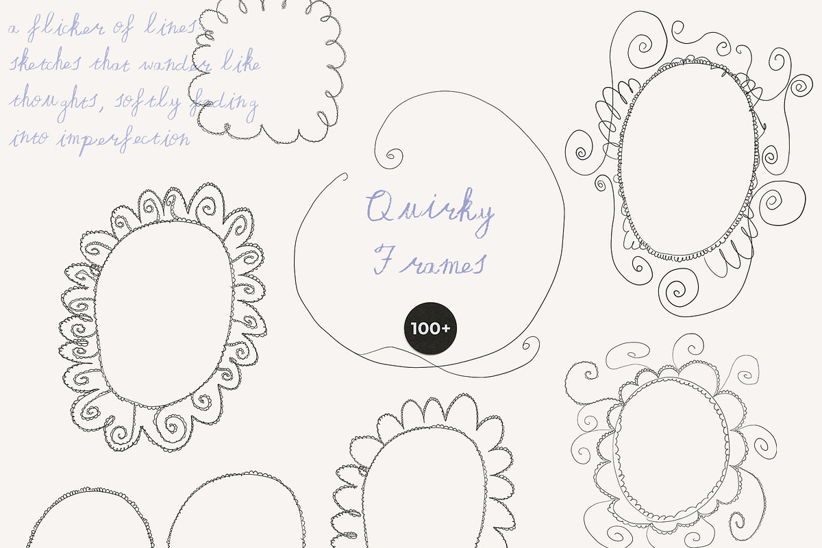 Quirky Hand-Drawn Line Frames, an Object Graphic by Lana Elanor (Photo 7 of 11)