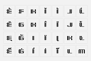 Genie - Op art font, a Font by SelfBuild Type (Thumbnail 9 of 19)