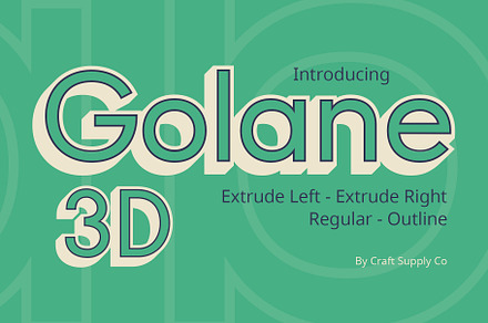 Golane 3D, a Sans Serif Font by Craft Supply Co.